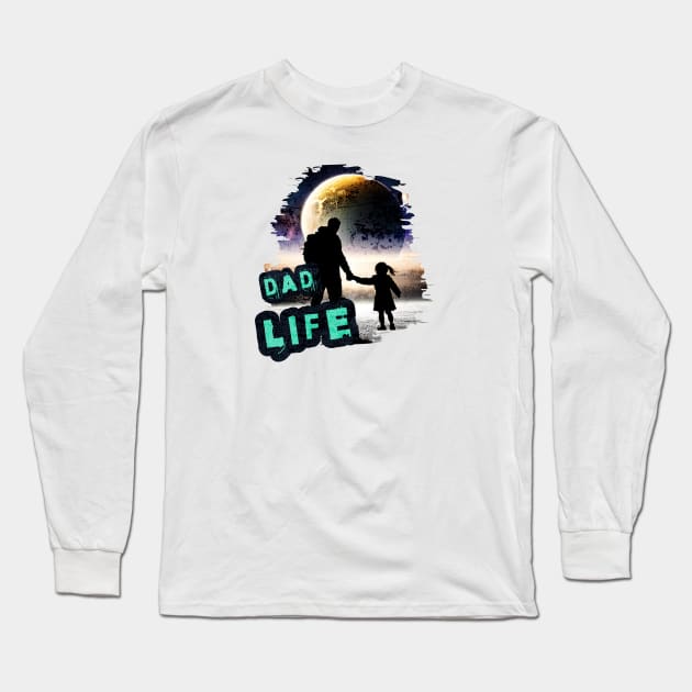 Fatherly Love, Dad and Daughter, Dad Life Long Sleeve T-Shirt by Morsll